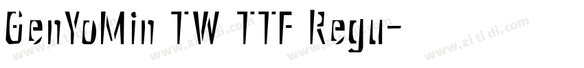 GenYoMin TW TTF Regu字体转换